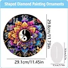 (US Local)Acrylic Special Shape Yin Yang Lotus 5D Diamond Painting Clock Kit