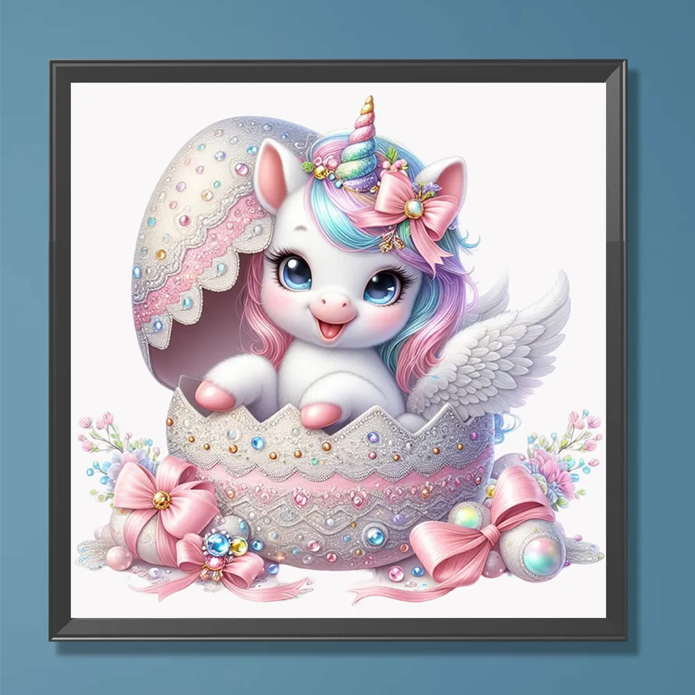 Diamond Painting - Full Round Drill - Jeweled Unicorn Egg(Canvas|30*30cm)