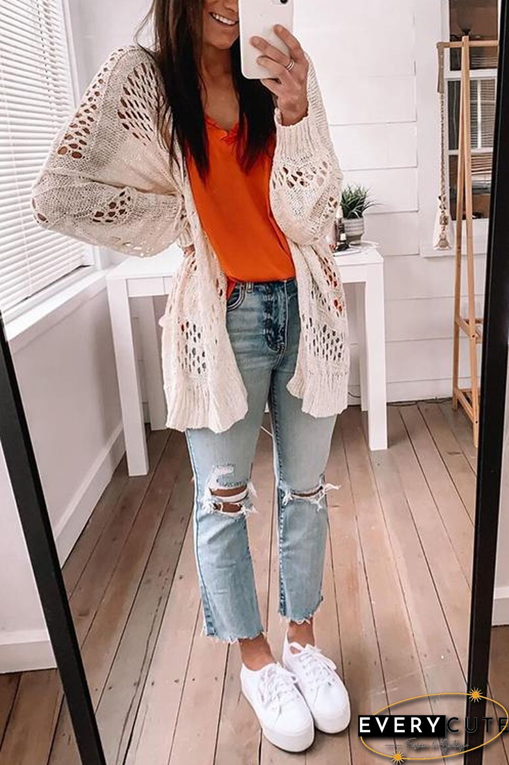 Crochet Knit Loose Cardigan