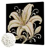 (30x30cm)DIY Lily Flower Pearl Painting Kit With Inner Frame Home Decor