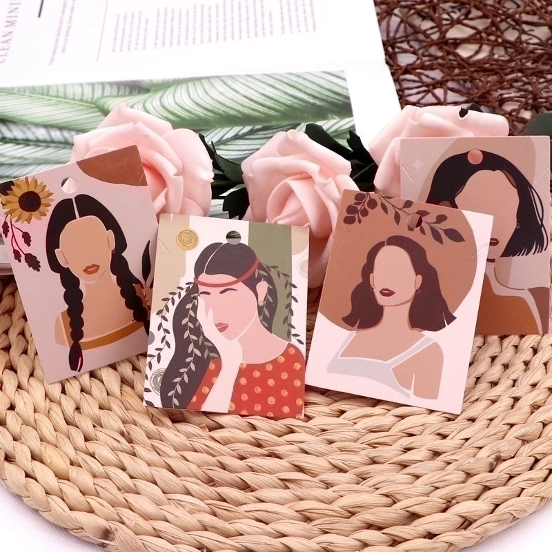 100 Pieces Casual Cartoon Paper Jewelry Packaging Bags2