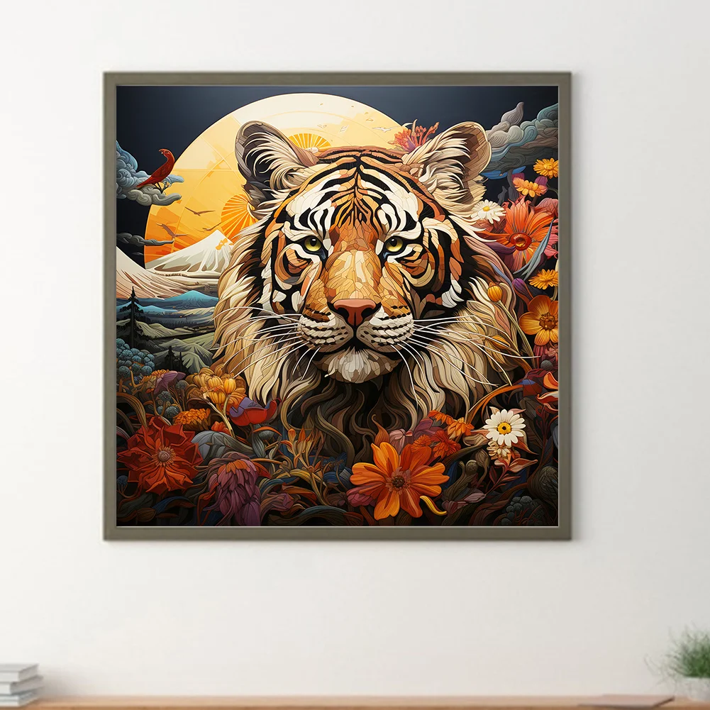 Diamond Painting - Full Round Drill - Field Tiger(Canvas|30*30cm)