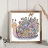 >SALE<Embroidery Eco-cotton Thread 14CT Printed Snail Home Cross Stitch Kit 30x31cm