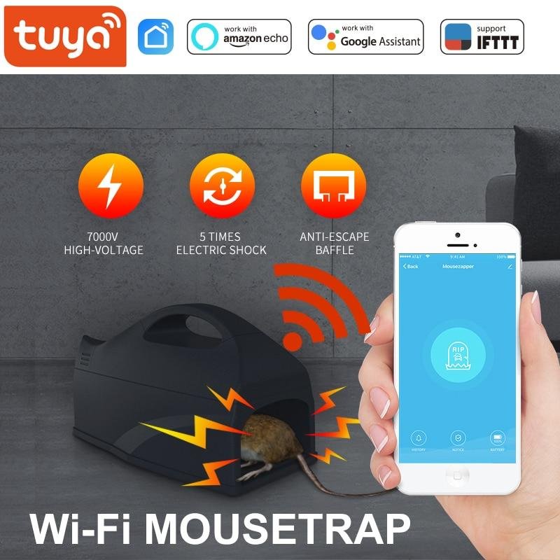 Tuya Wireless Mouse Killer Mousetrap Rat Pest Trap Catcher Rodent Killer WiFi Sensor APP Control For Mobile Phone Smartlife App