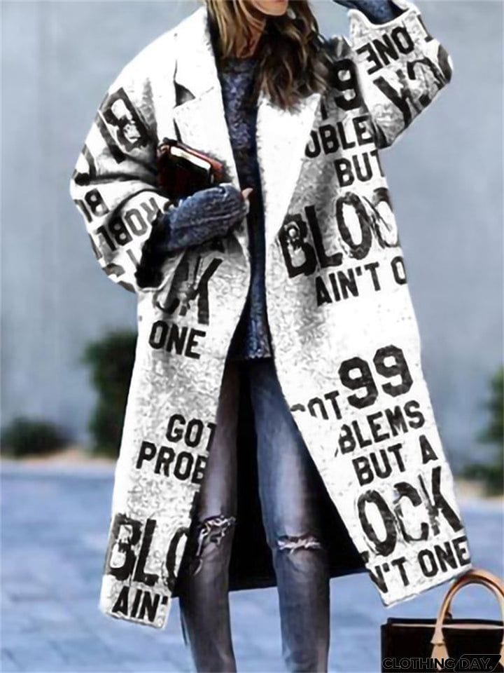 Women's Fashion Lapel Collar Woollen Long Coats for Winter