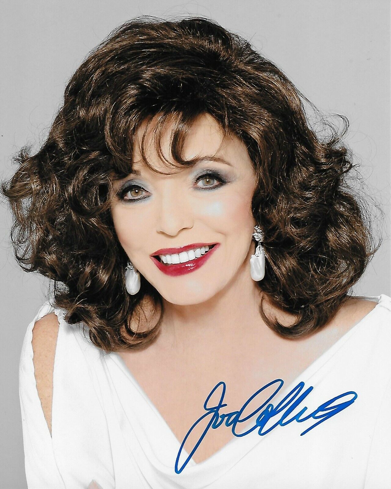 Joan Collins Original Autographed 8X10 Photo Poster painting #42 signed @Hollywood Show -Dynasty