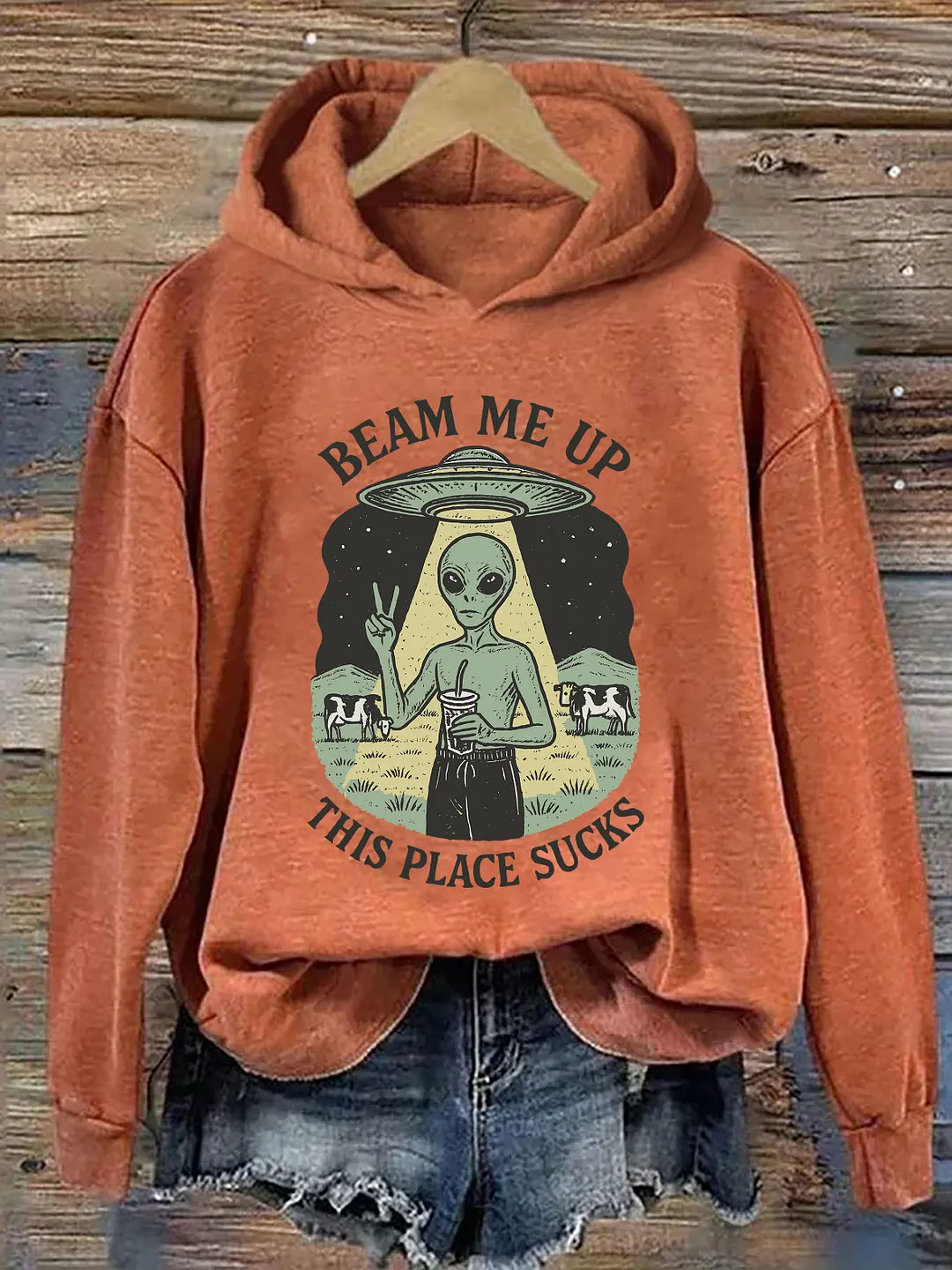 Beam Me Up This Place Sucks Hoodie
