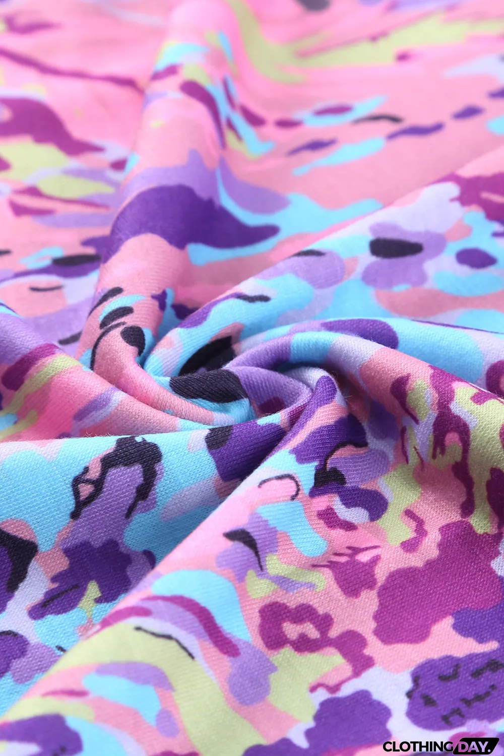 Multicolor Tropical Floral Print Racerback Tank Top