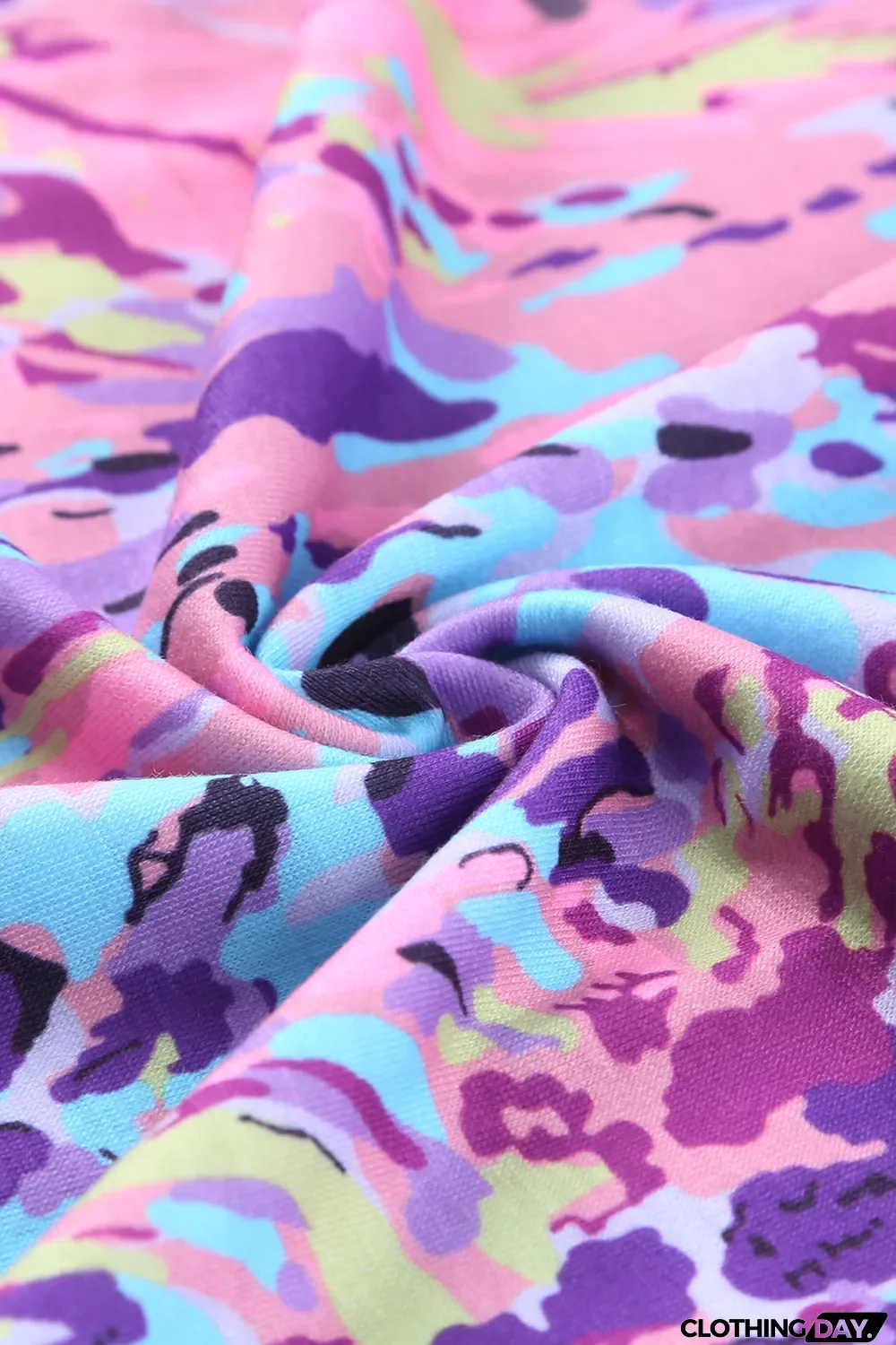 Multicolor Tropical Floral Print Racerback Tank Top