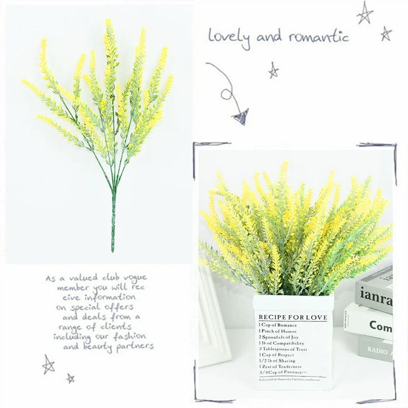 1Bouquet Romantic Provence Lavender Artificial Flowers Wedding Home Garden Decorations Christmas High Quality Fake Plant Flower