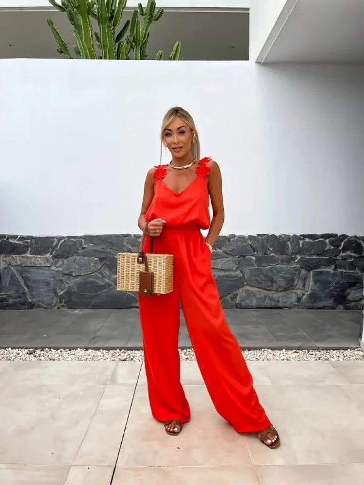 ✨2025 Fashion vest + temperament wide leg pants🌸 