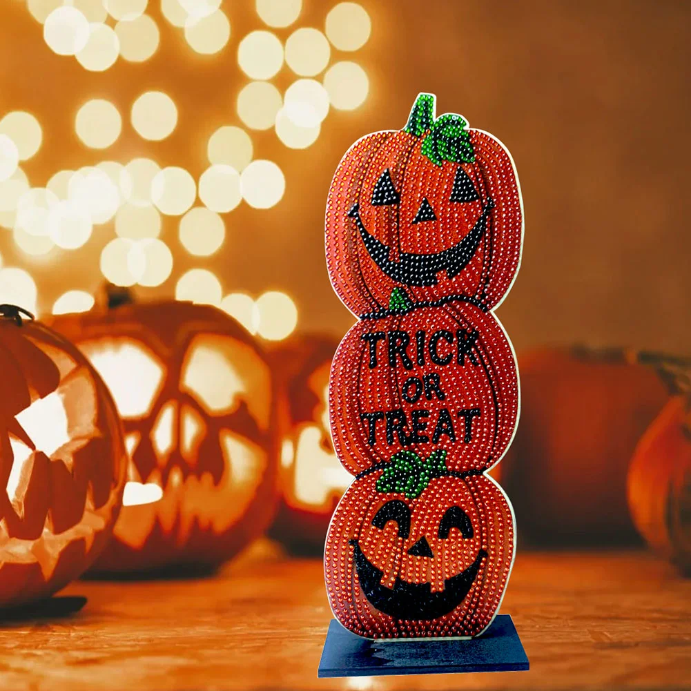 Halloween Wooden Spot Diamond Decoration (Single-sided Crystal Diamond)