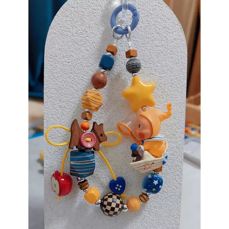 Cute Star Doll Keychain Bag Charm Handmade Phone Charm Keychain Rope Bag Charm  VOCOSI