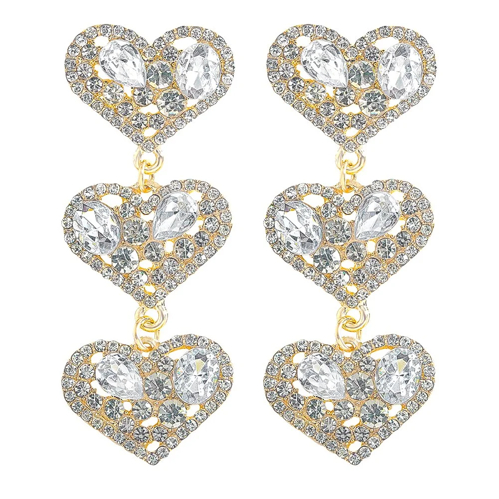 Dvacaman New Arrival Long Colorful Rhinestone Irregular Drop Earrings High Quality Trendy Crystal Pendant Jewelry Gift For Women