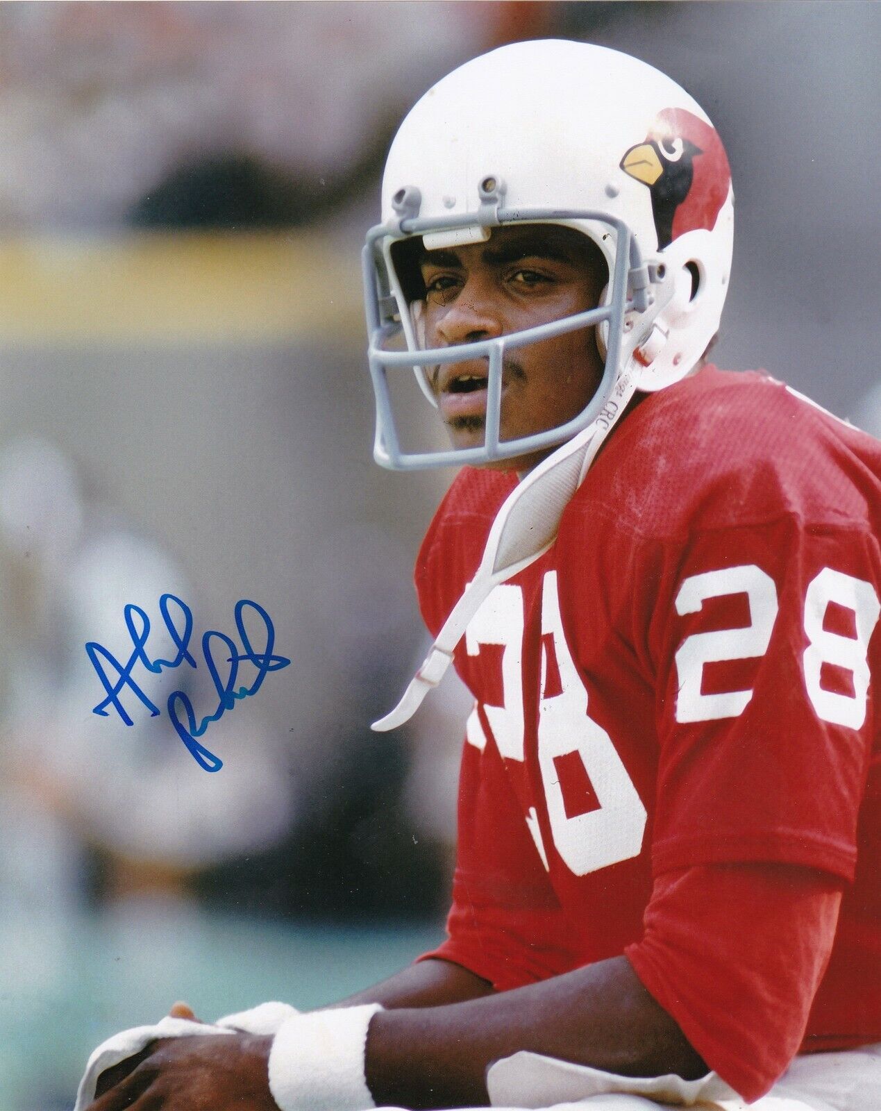 AHMAD RASHAD ST. LOUIS CARDINALS ACTION SIGNED 8x10