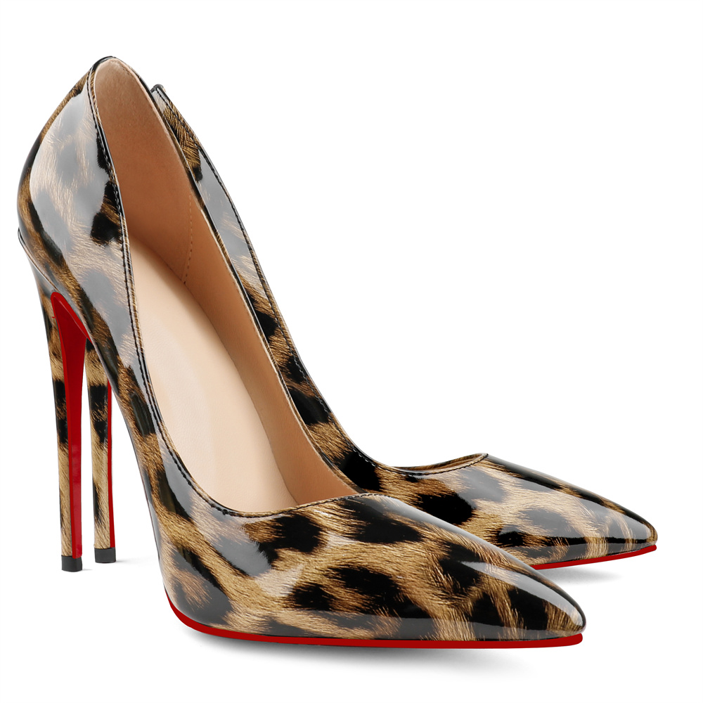 120/100mm Red Bottom Women's Party Wedding Heels Patent Pumps-MERUMOTE