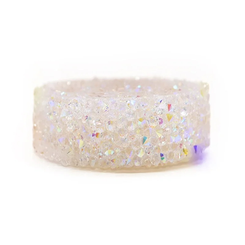 1 Yard Sewing Trim Crystal Motif Strass Hot Fix Rhinestone Tape Applicator Ribbon Applique For Dress Cloth Decor Crafts