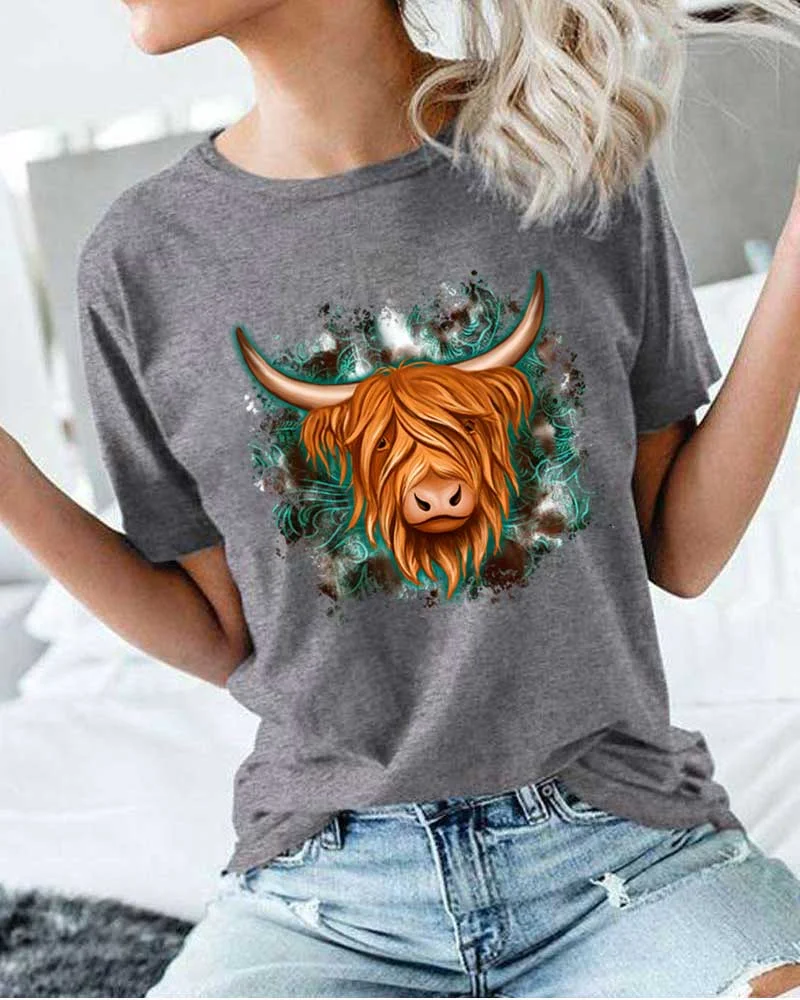 Highland Cow Face T-shirt