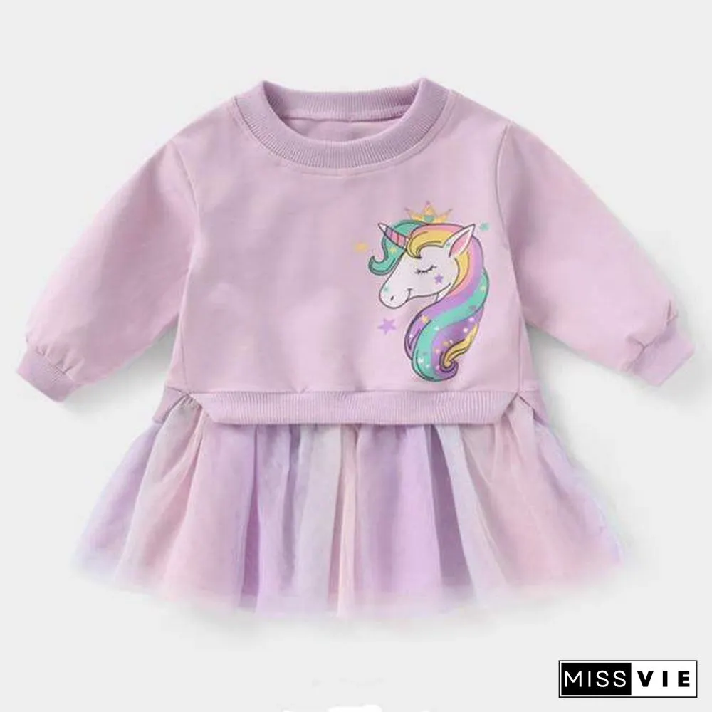 Autumn WInter Animal Style Girls Dresses