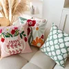 Floral Embroidery Home Living Creative Cushion Pillow Cover