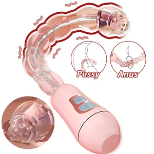 Bendable Vibrating Beads Butt Plug