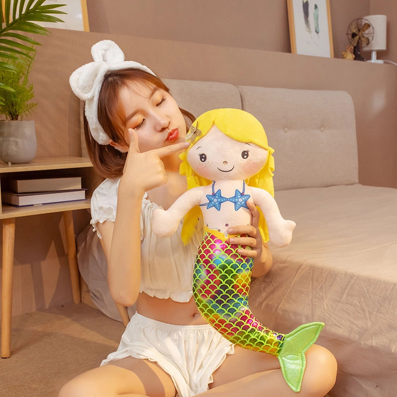 Cartoon Mermaid Doll Princess Cute Doll Sleeping Pillow Children’s Gift