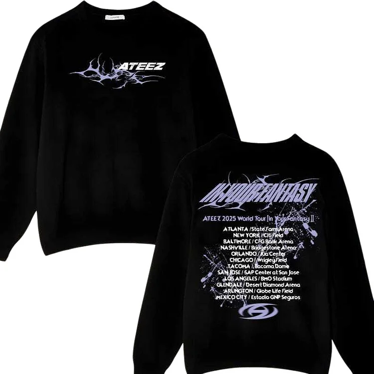 2025 ATEEZ In Your Fantasy World Tour North America Retro Sweatshirt officialateezshop