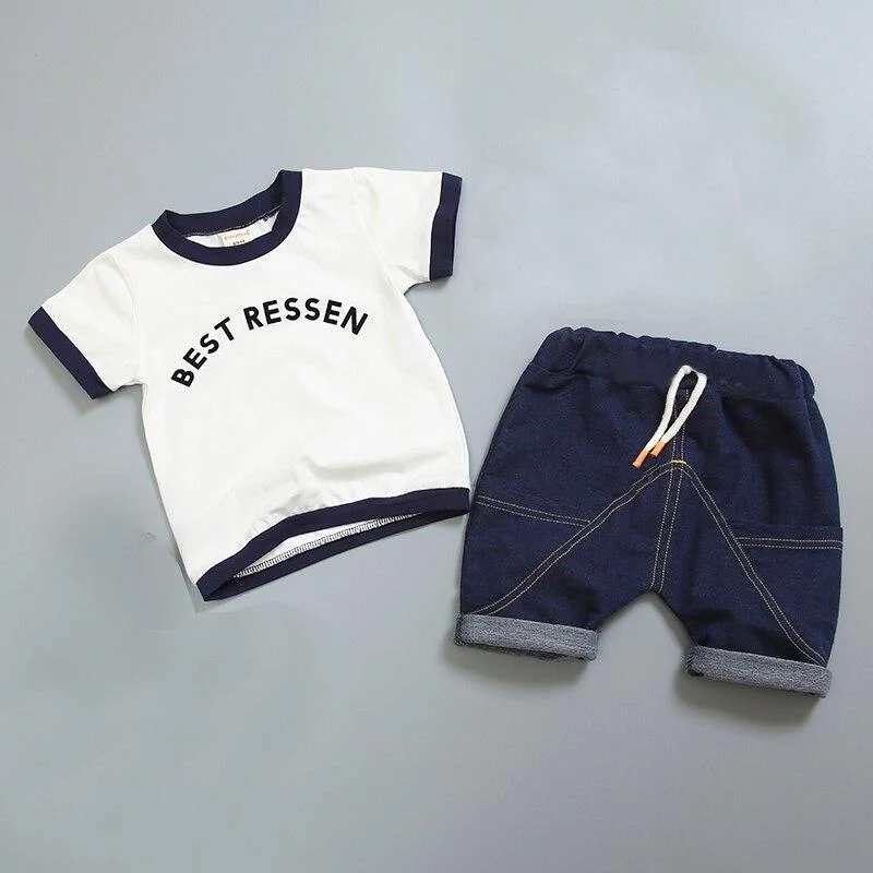 Baby Boys Clothes New Cotton Casual Kids Outfits Star Shirts Letter Pants 2 pcs Baby Children Clothing Set 0M-7Y