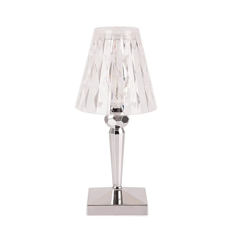 Crystal Cordless Diamond Table Lamp 