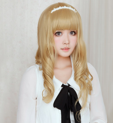 Lolita Curl K-ON Cosplay Gold Wig SP152569