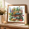 Piles de livres de fleurs 5D kits de peinture en diamant &agrave; perceuse carr&eacute;e compl&egrave;te DIY pour adultes d&eacute;butants d&eacute;coration int&eacute;rieure peintures de diamants 35x35cm