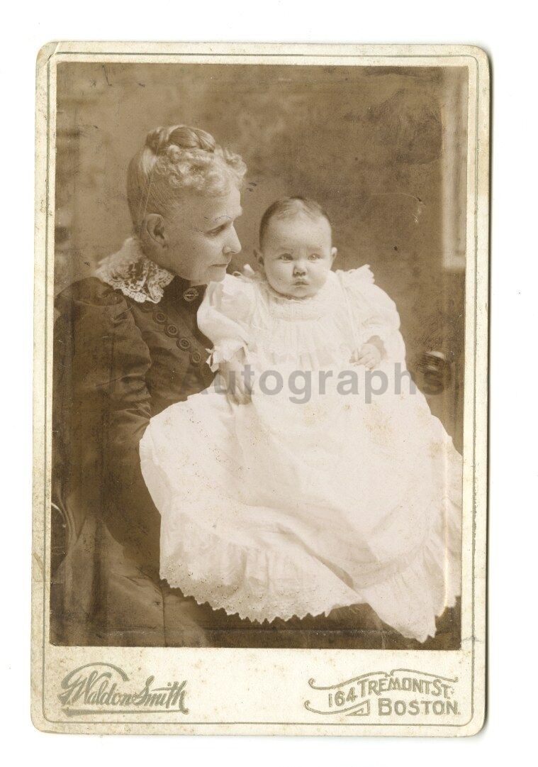 19th Century Infant - Cabinet Card Photo Poster paintinggraph - Boston, Massachusetts