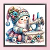 Sewing Machine Gnome-18CT Stamped Cross Stitch 30*30cm/11.81*11.81in
