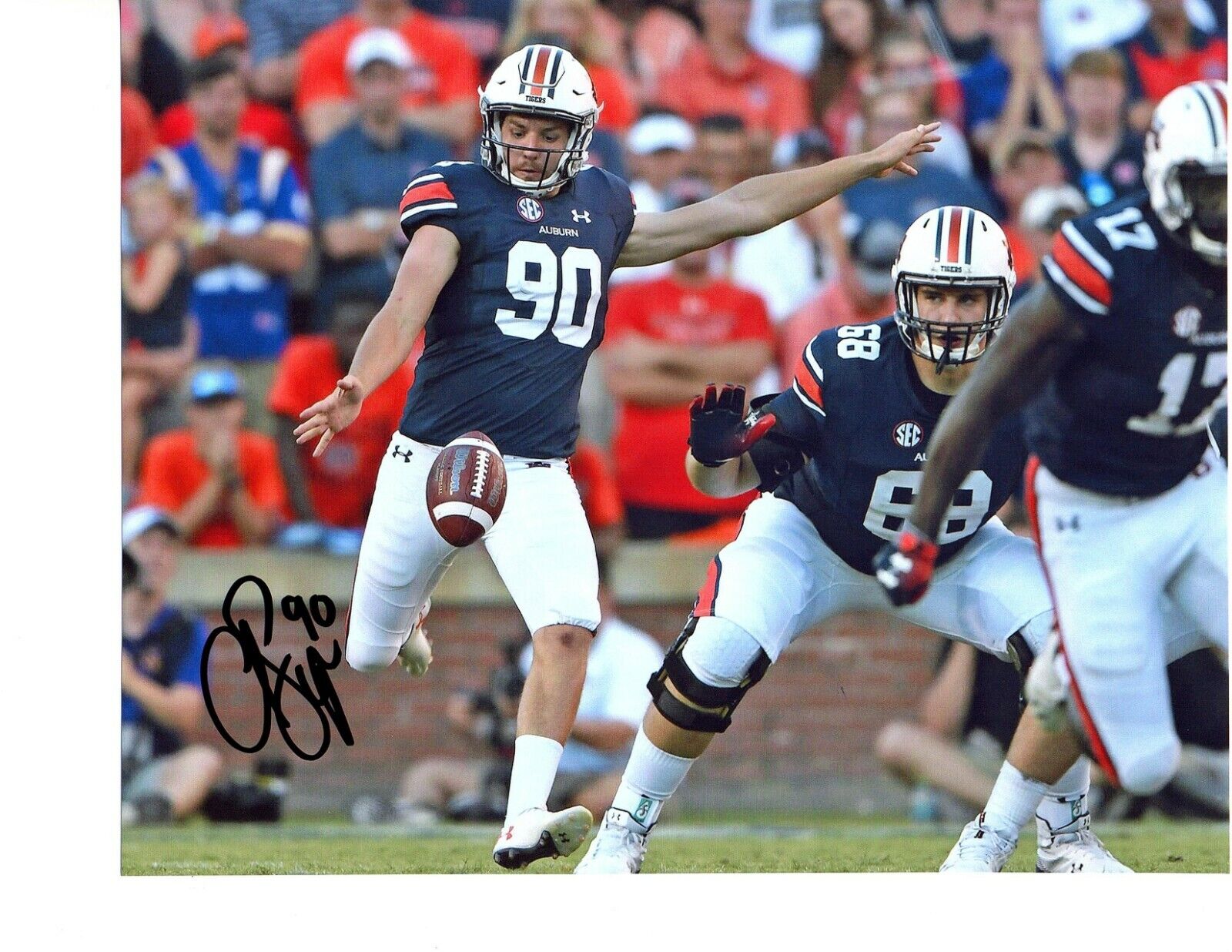 Arryn Siposs Auburn Tigers AFL signed autograph 8x10 football Photo Poster painting 2020 Draft b