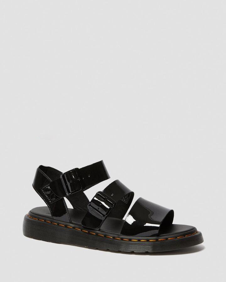 GRYPHON PATENT LEATHER GLADIATOR SANDALS