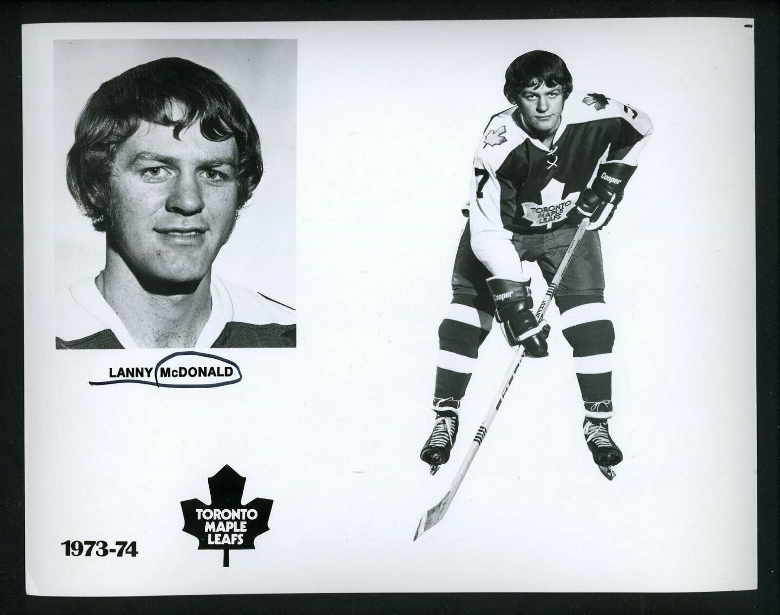 Lanny McDonald 1973 team issued Press Photo Poster painting Toronto Maple Leafs