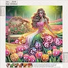 Diamond Painting-DIY Crystal Rhinestone Garden Girl