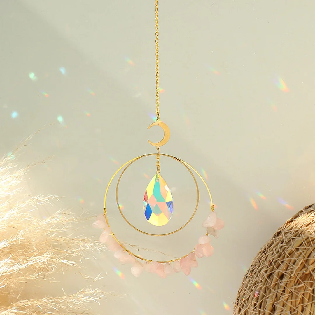Suncatcher Crystal Rainbow Market Gold Prisms Sun catchers for Window Garden Decoration Indoor Hanging Crystals Home Decor Gift