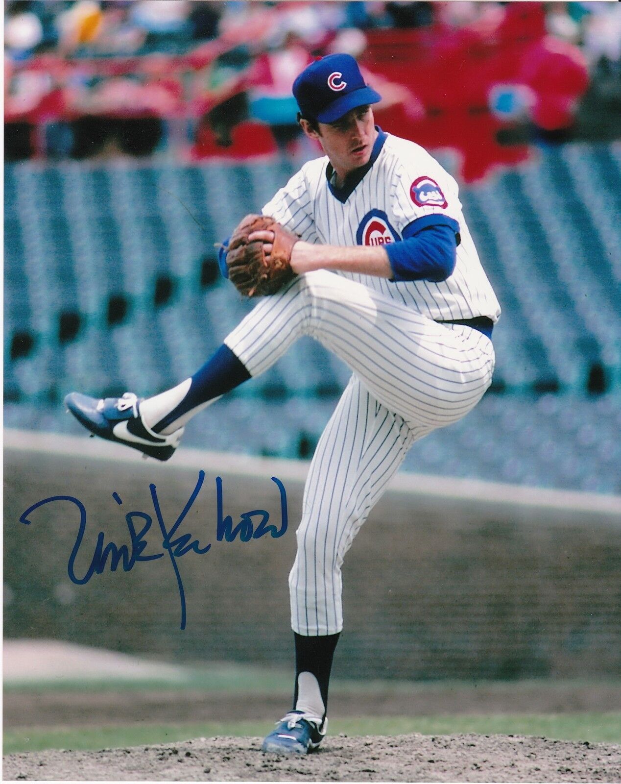 MIKE KRUKOW CHICAGO CUBS ACTION SIGNED 8x10