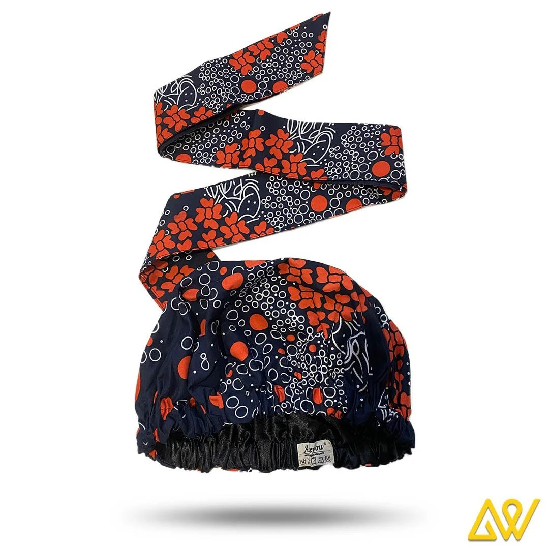 African Print Head Wrap With Satin-Lined - AW1850