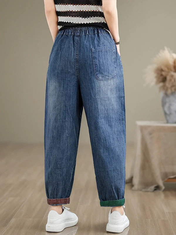 Women Half Sleeve V-neck Solid Color Dress