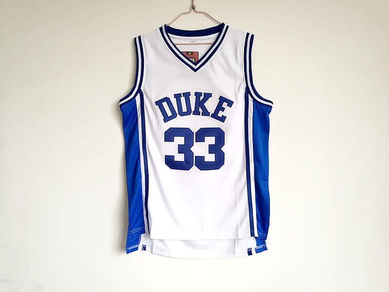 NCAA Duke University No. 33 Hill White Embroidered Basketball Jersey mysite