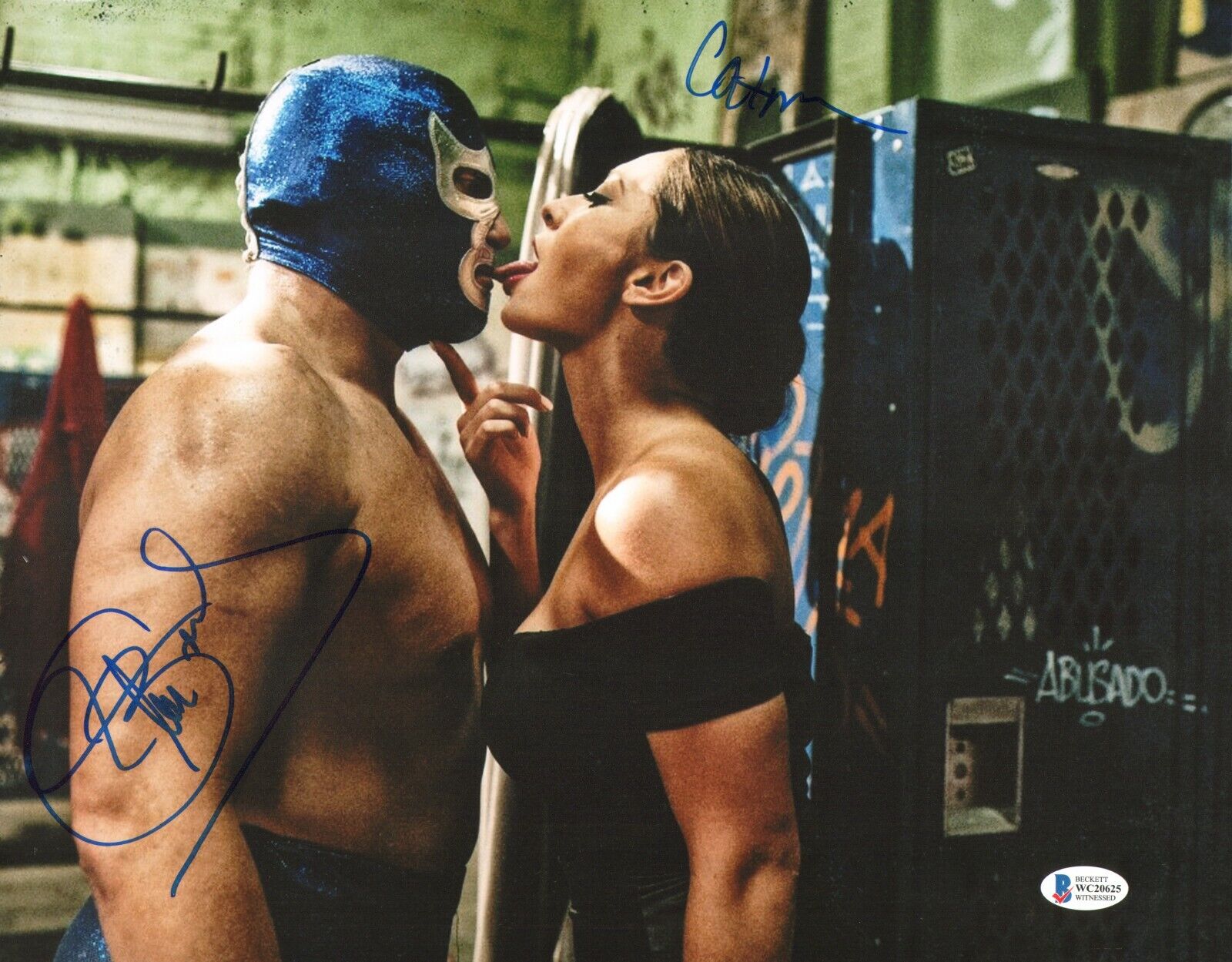 Blue Demon Jr & Catrina Signed 11x14 Photo Poster painting BAS COA AAA Lucha Underground Picture