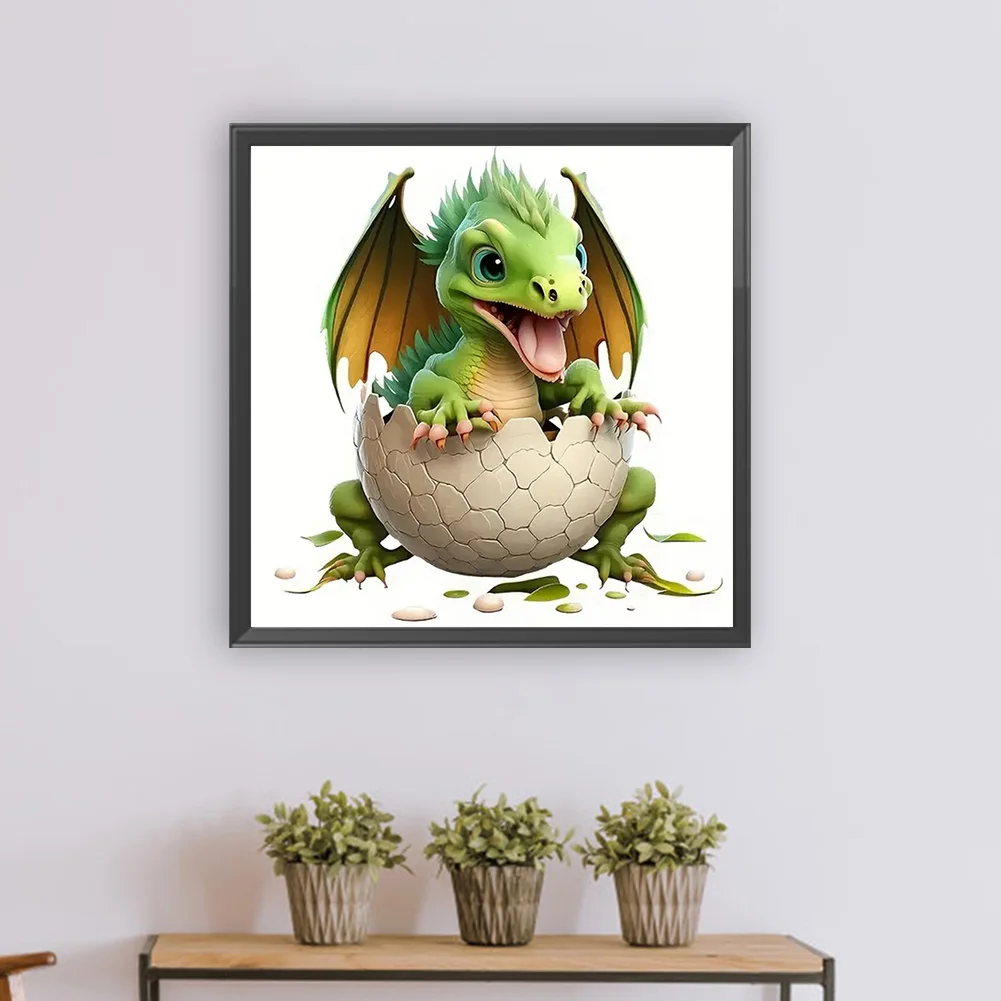 Full Round Diamond Painting 30*30cm - Little Dragon