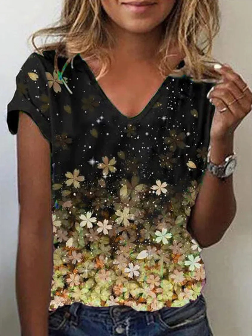 Floral Regular Fit Short Sleeve T-Shirt