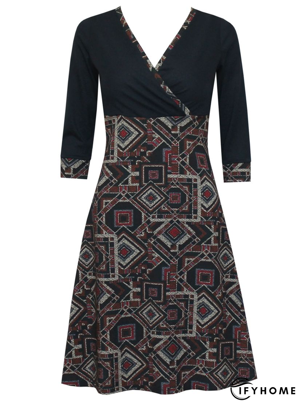 Casual Printed Knitting Dress | IFYHOME