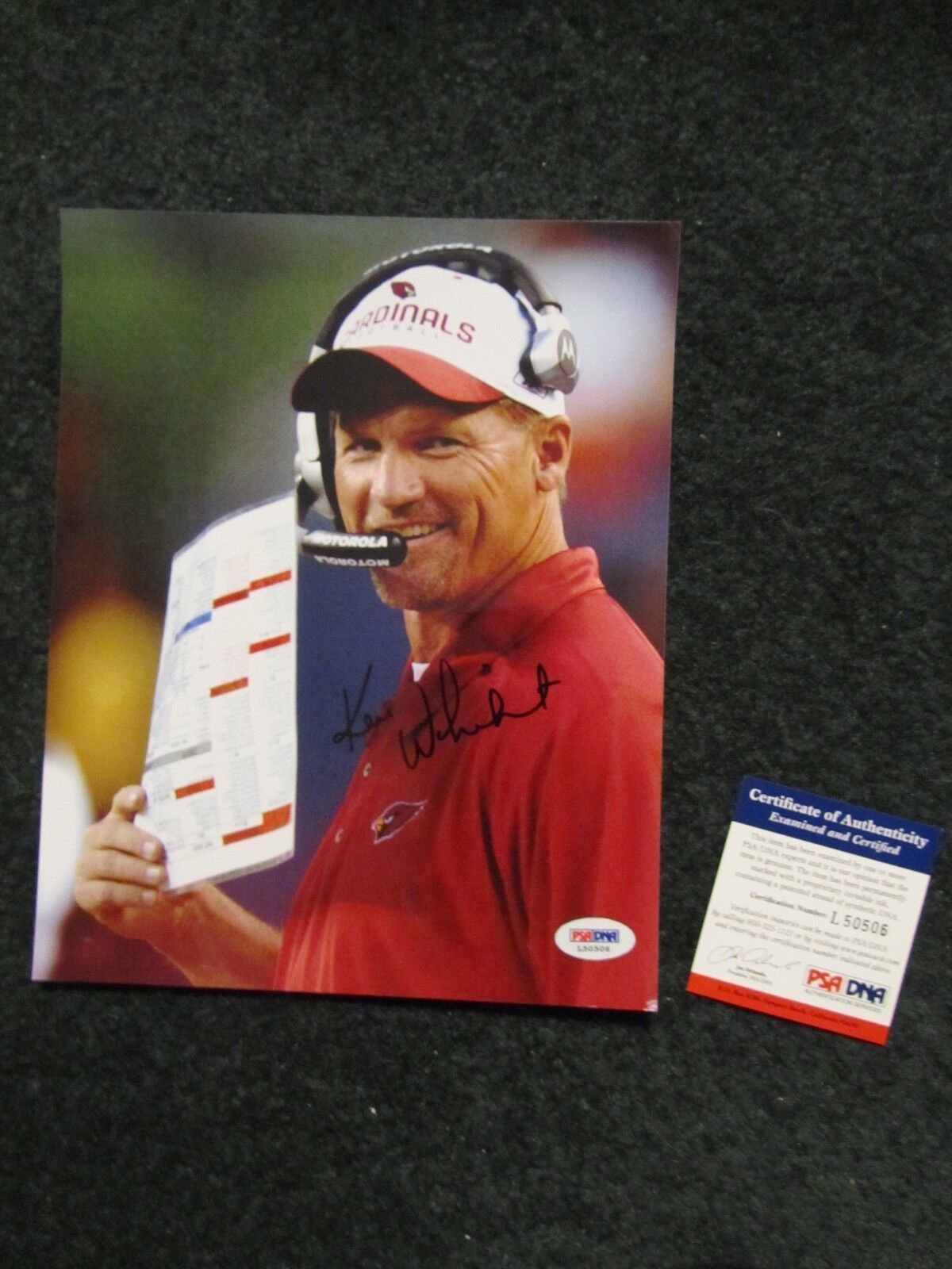 KEN WHISENHUNT CARDINALS SIGNED AUTO AUTOGRAPH 8X10 Photo Poster painting PSA/DNA