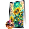 (40*60cm)DIY Full Round Drill Diamond Painting-Sunflower