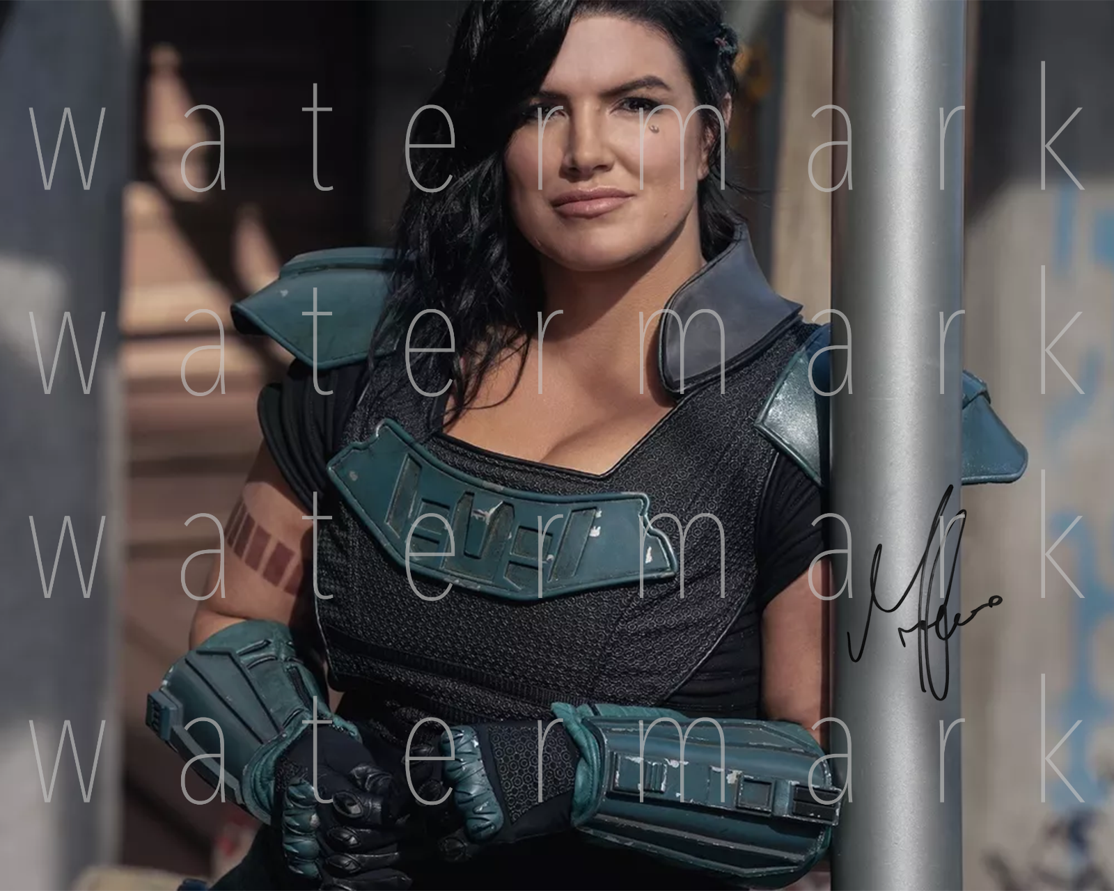 Gina Carano signed Mandalorian sexy 8x10 print Photo Poster painting picture poster autograph RP