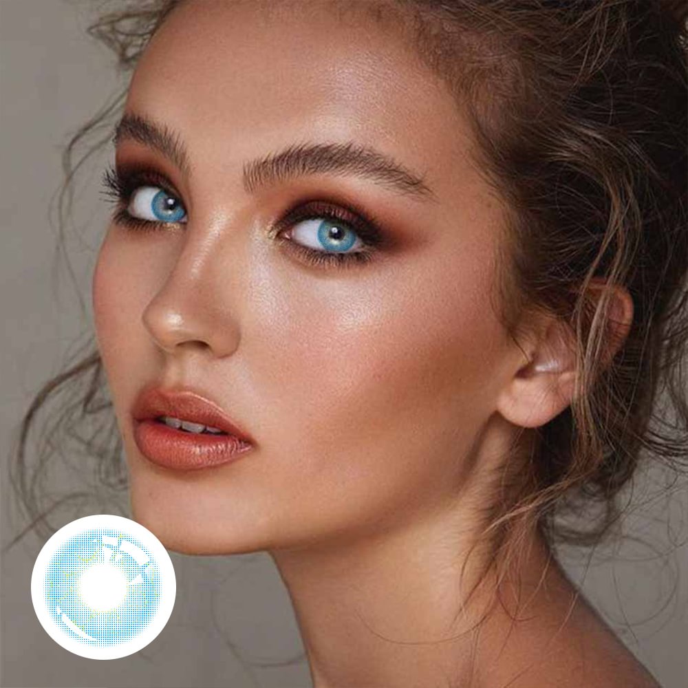 Pussy Girl Blue Contact Lenses 14.2mm